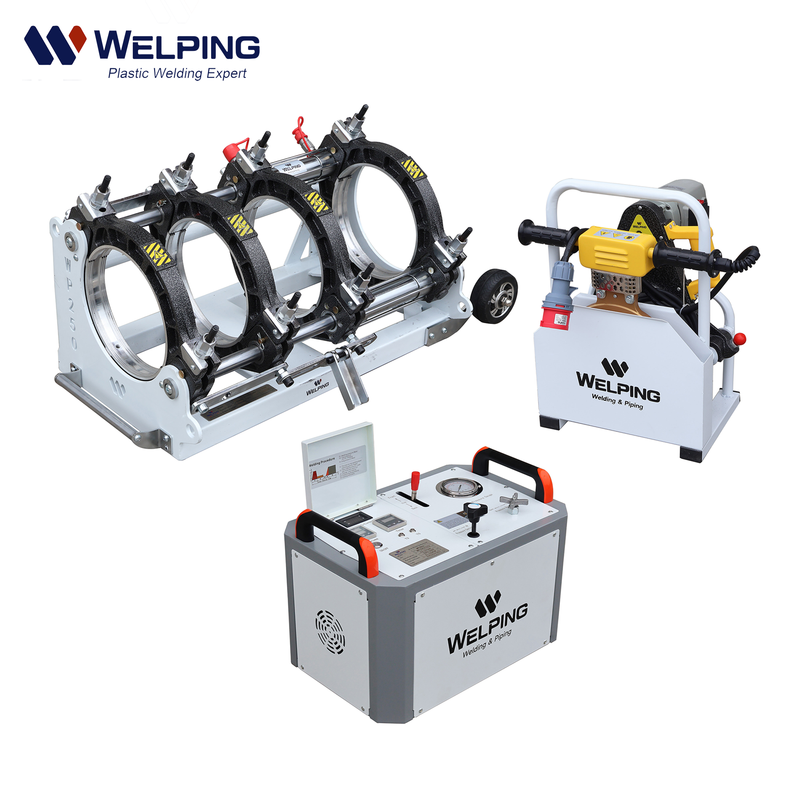 Máquina de soldadura de fusión de tubería HDPE de serie de alta gama WP250A Pro