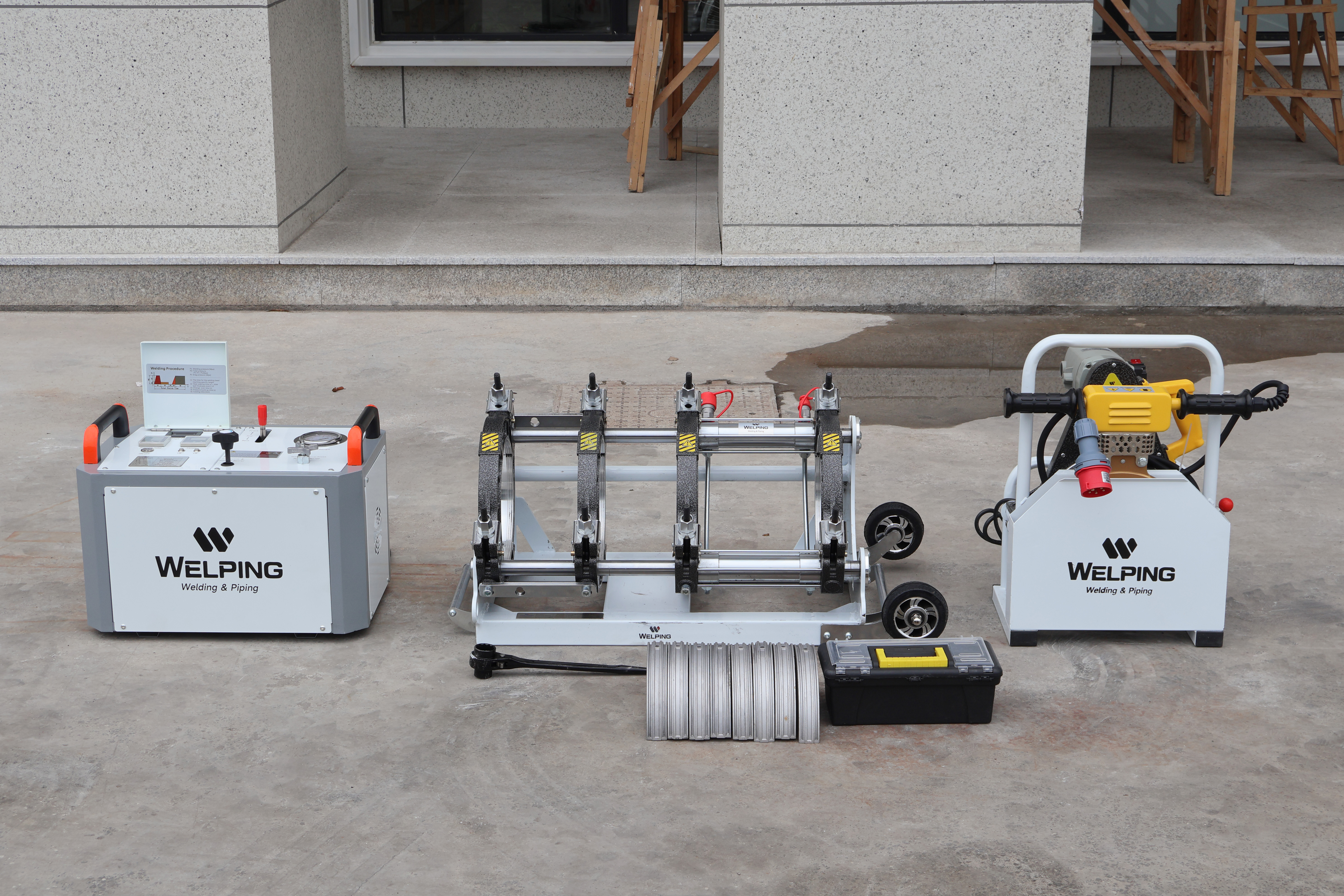 Máquina de soldadura de fusión de tubería HDPE de serie de alta gama WP250A Pro
