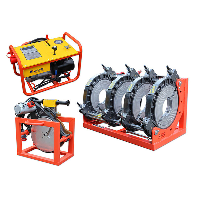 Soldador de plástico WP355B, máquina de soldadura por fusión a tope hidráulica de 160-355mm