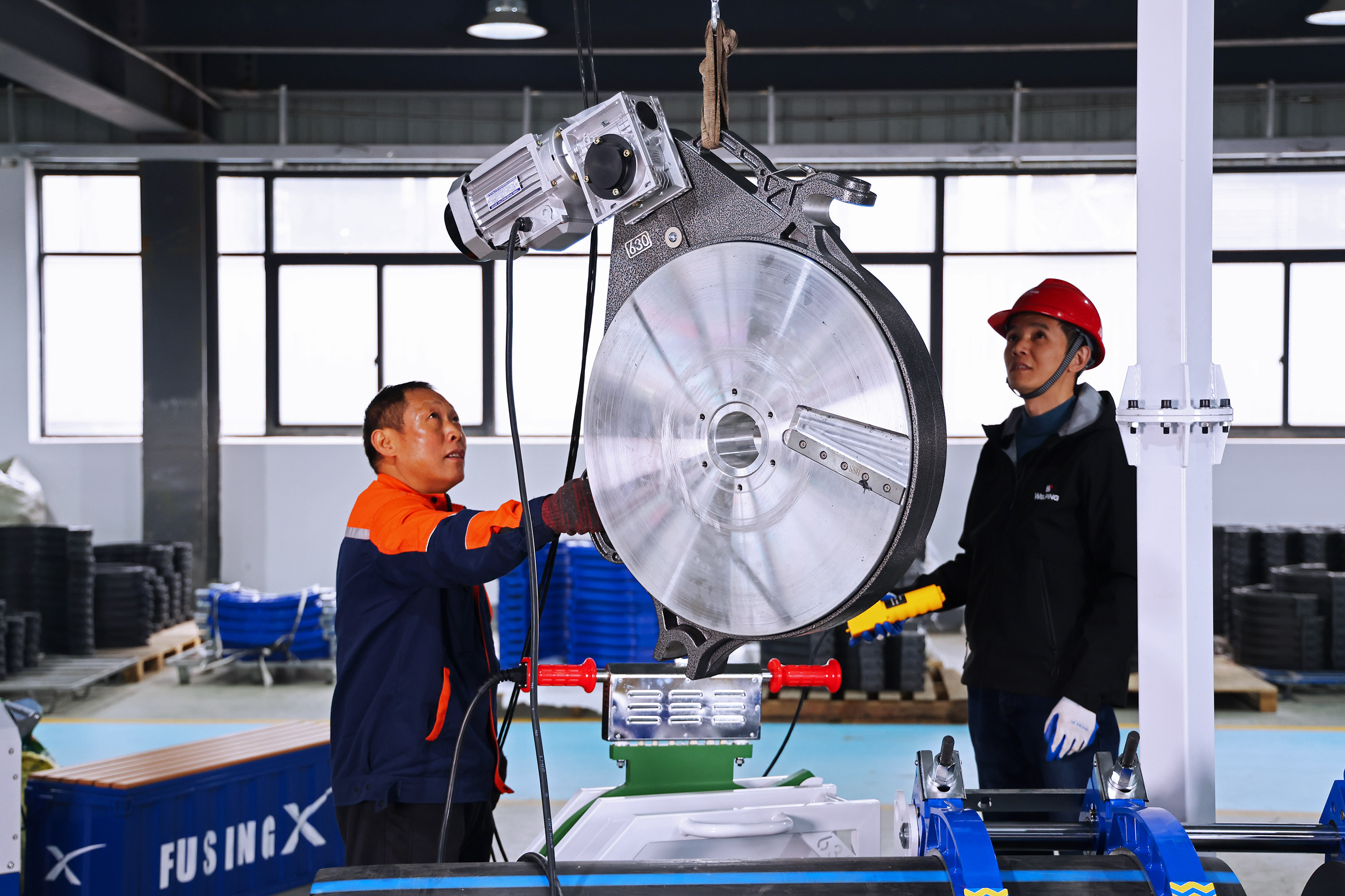 Prueba de soldadura por fusión a tope FX630 en tubería de PE de gran diámetro ｜ Registro de campo de fábrica de soldadura