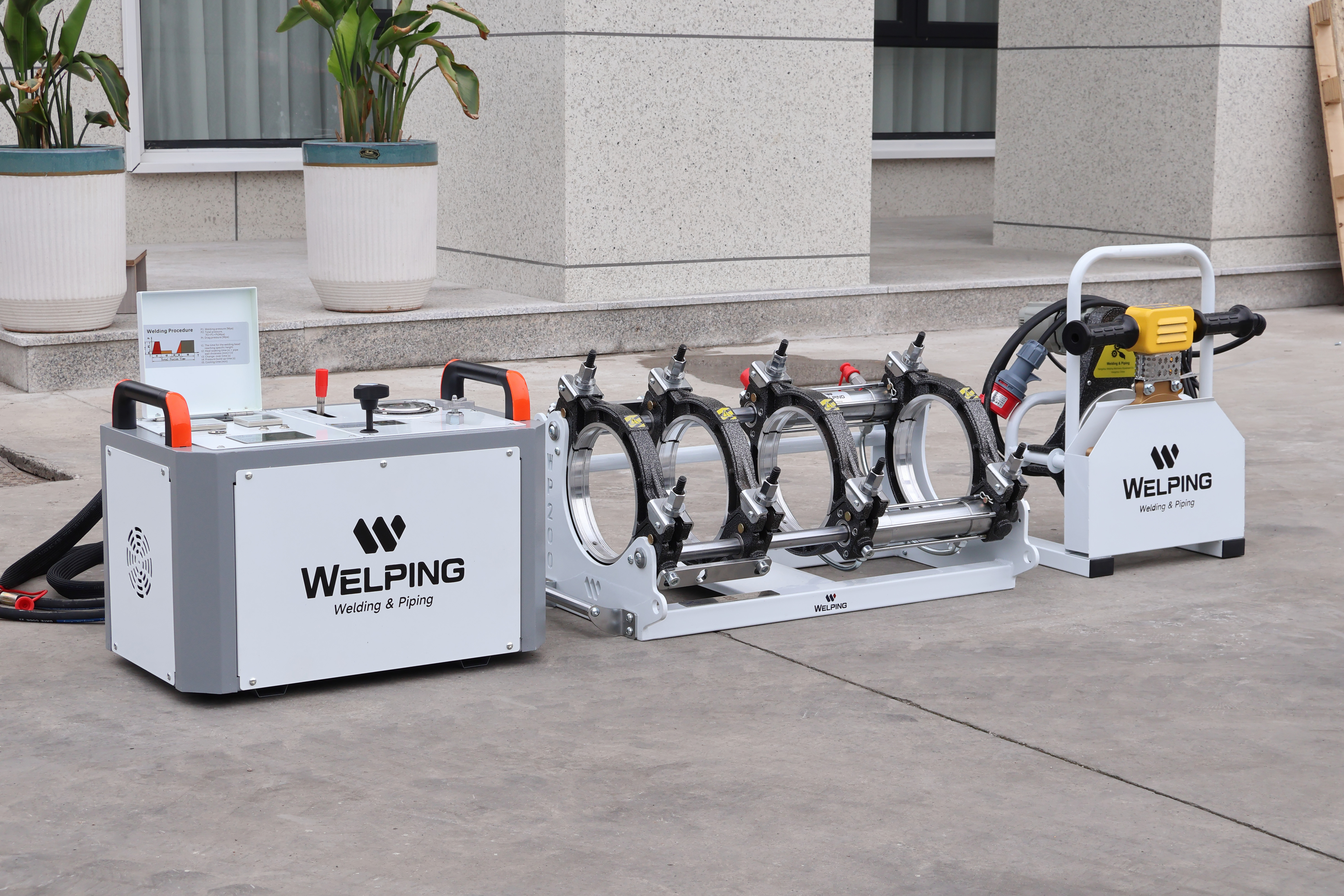 Máquina de soldadura de fusión de tuberías HDPE hidráulicas de alta gama WP200A Pro
